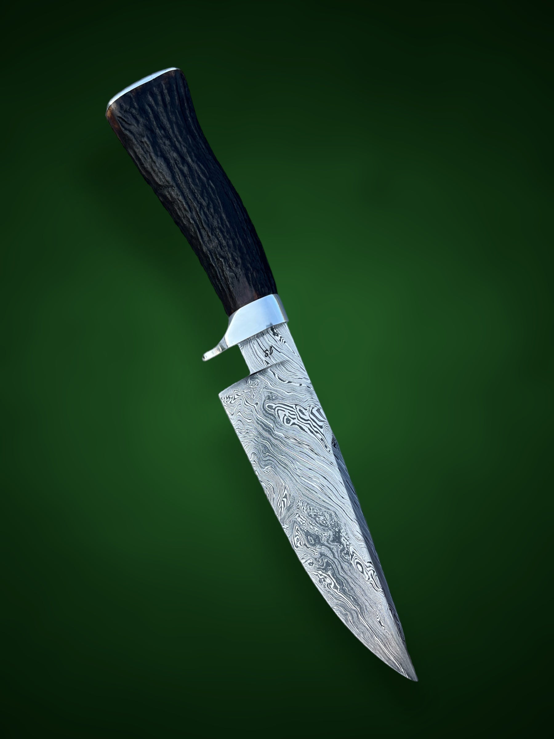 Damascus camp knife